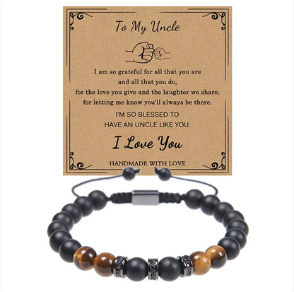 Natural Stone Bracelet with Greeting Card