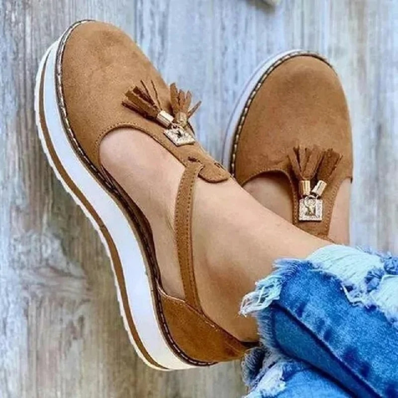 Women Flat Shoes Thick Sole Platform Shoes