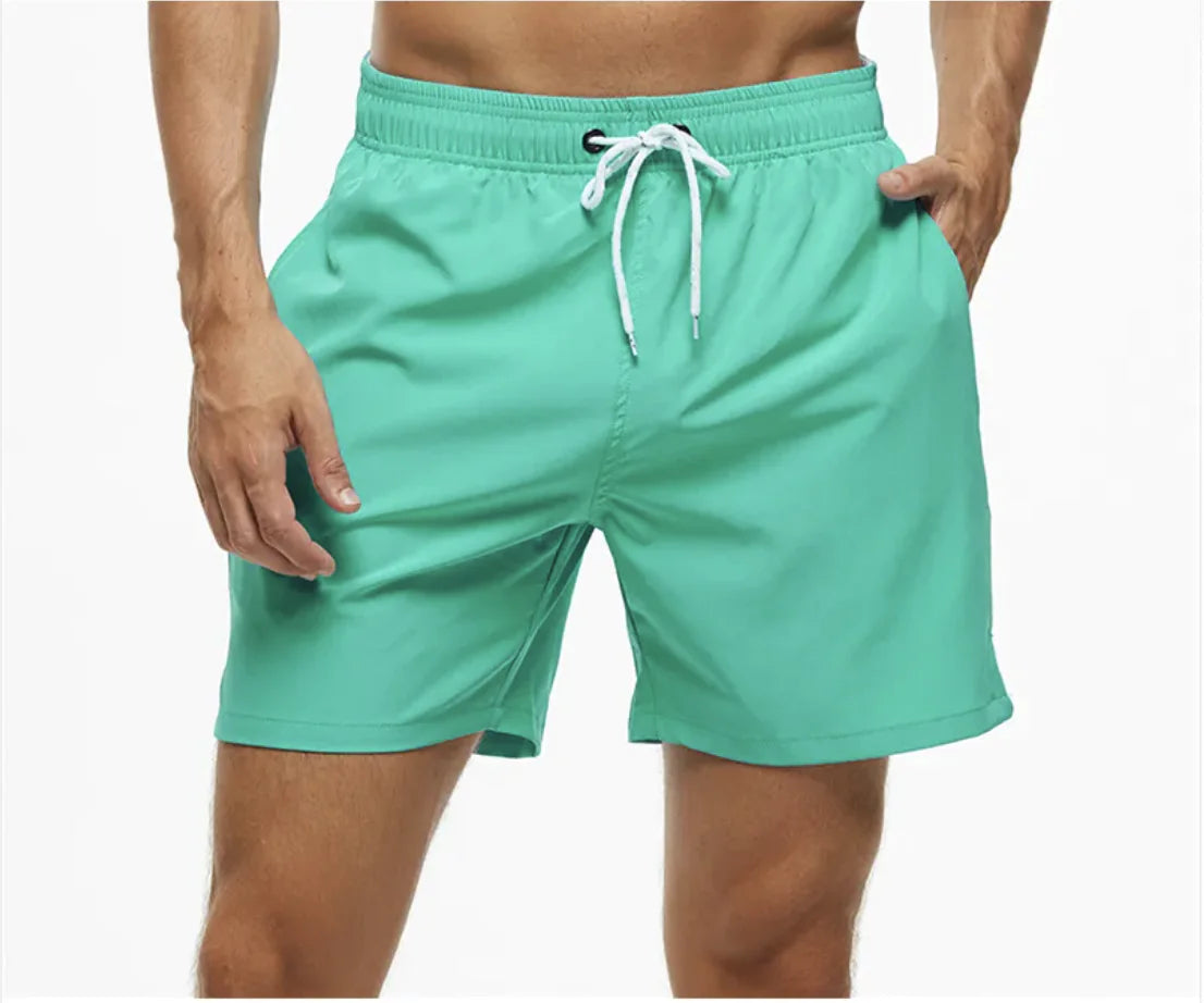 Men's Casual Solid Color Beach Shorts