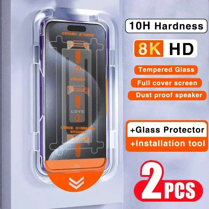 2PC 8K Oleophobic Privacy Screen Protector for iPhone