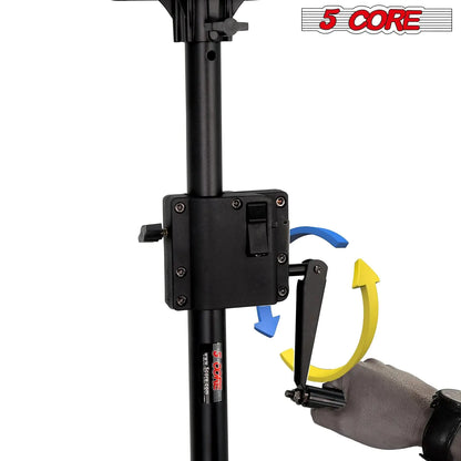 5 Core Speaker Stand Tripod Tall Crank Up Height Adjustable Heavy Duty Floor Stands 35mm PA Pole Mount