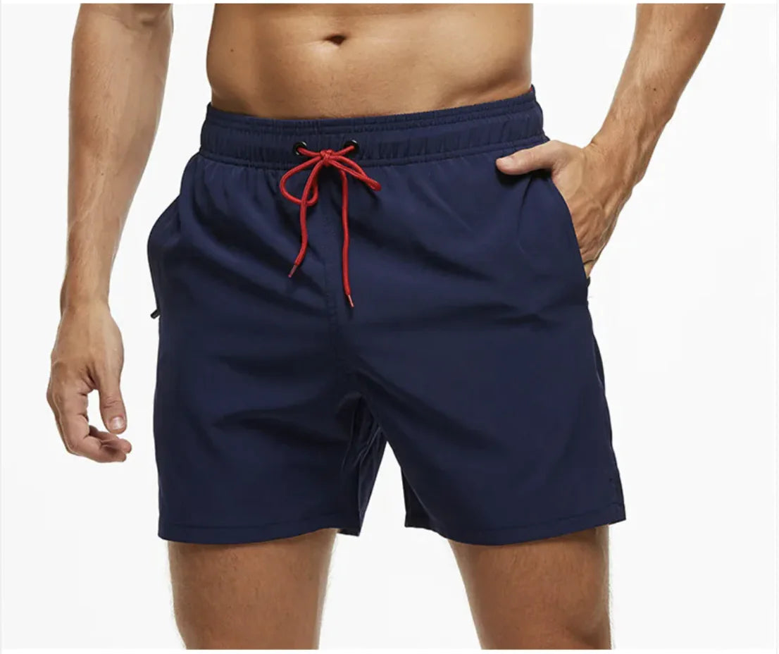 Men's Casual Solid Color Beach Shorts