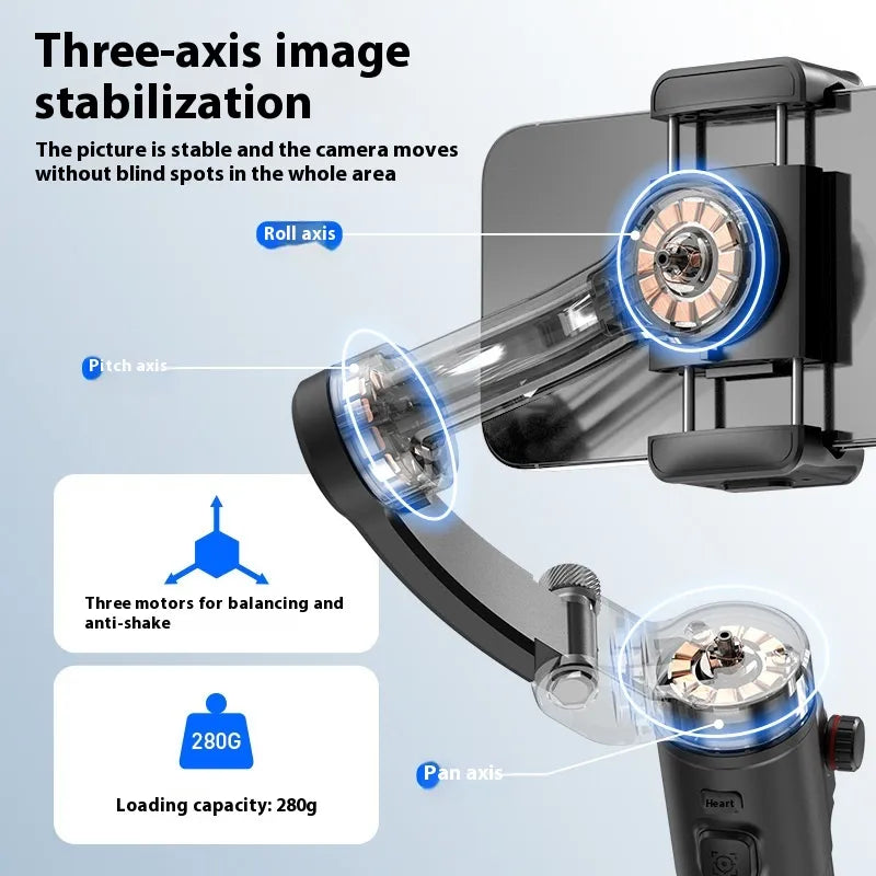 Intelligent AI Three-Axis Head Stabilizer Tripod