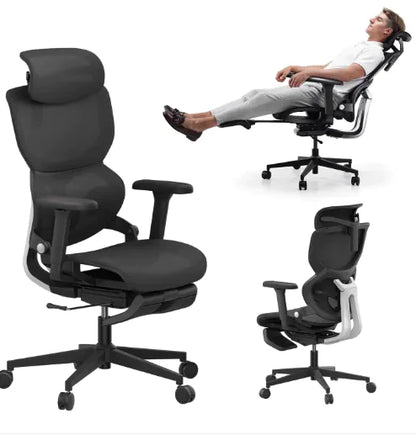 ComfortPlus Ergonomic Chair with Footrest