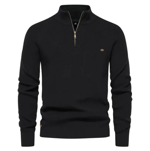 Men's Stylish Half-Turtleneck Solid Color Top