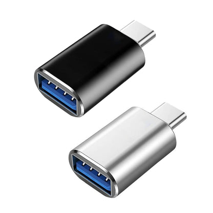 USB C Adapter USB C to USB 3.0 Adapter (2 Pack) Converter Type C Male to USB A Female OTG Plug Connector for Mac Book iPad iPhone Samsung Phone.