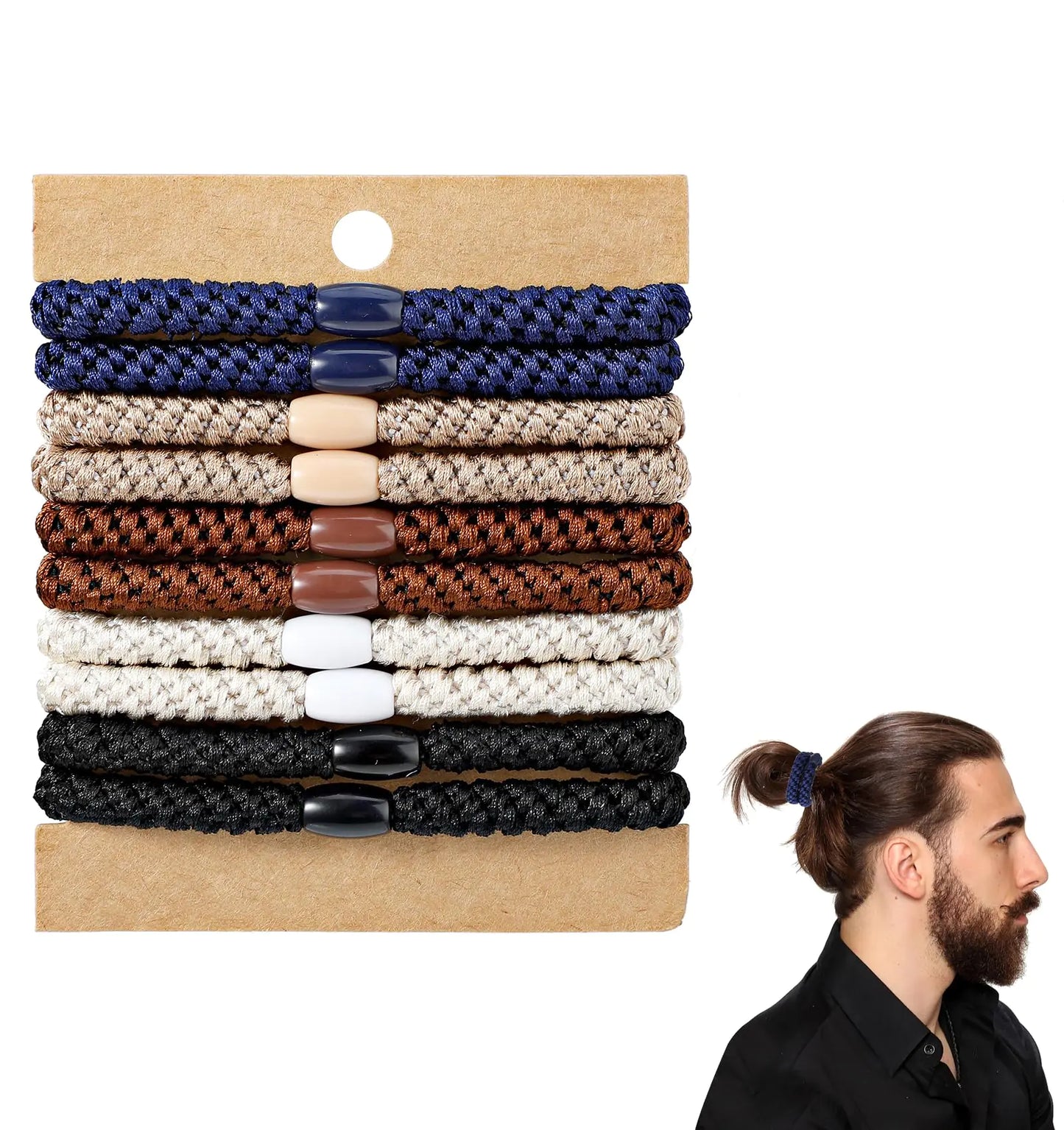 10pcs Braided Hair Ties Mens Hair Ties Elastic Bracelet Hair Ties Rip Hair Ties No Slip Hair Ties No Damage For Many Hair Types