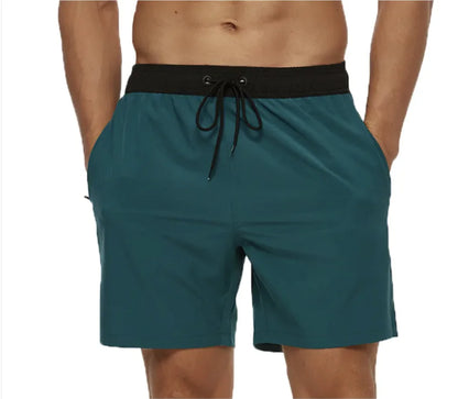 Men's Casual Solid Color Beach Shorts