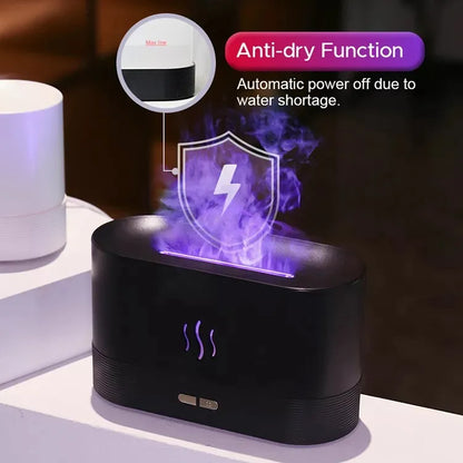 2022 USB Flame Humidifier & LED Diffuser