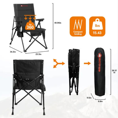 PolarHeated Outdoor Chair with Battery & Storage