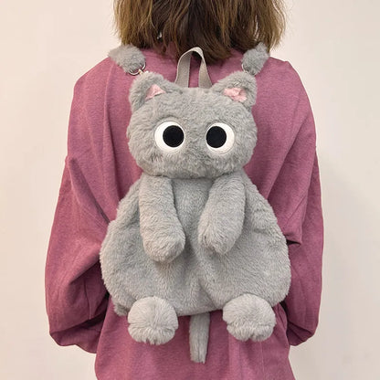 Chic Plush Student Backpack