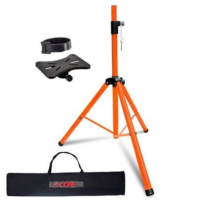 5Core Speaker Stand Tripod Tall Adjustable 72 Inch DJ Pole Mount Studio Monitor Stands ORANGE