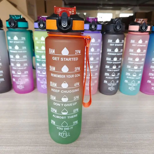 1 Liter Water Bottle Motivational Sport Water Bottle Leakproof