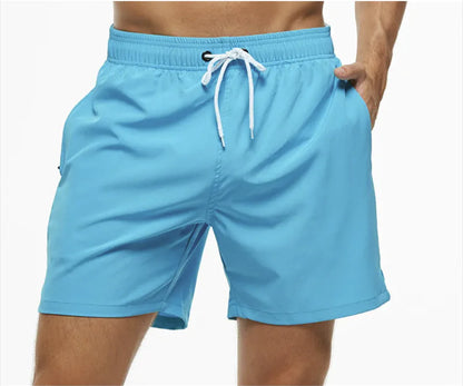 Men's Casual Solid Color Beach Shorts