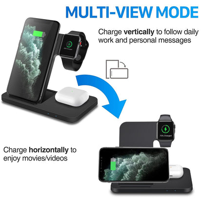 3in1 Wireless Fast Charger Dock Station