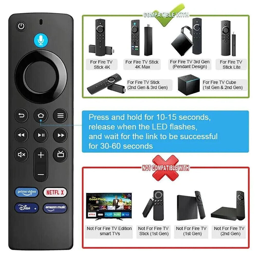 Voice Remote for Fire TV Stick (2nd/3rd Gen, 4K)